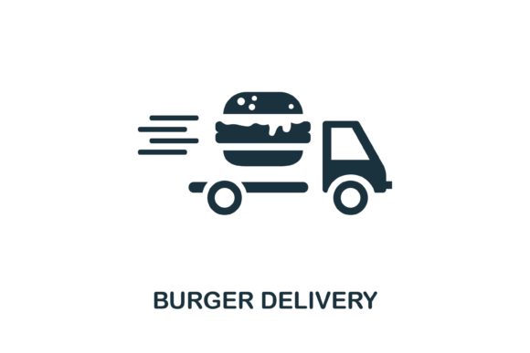 Burger Delivery Icon: A Versatile Design Asset