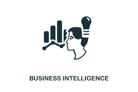 Business Intelligence Icon: A Simple Line Element for Modern Design