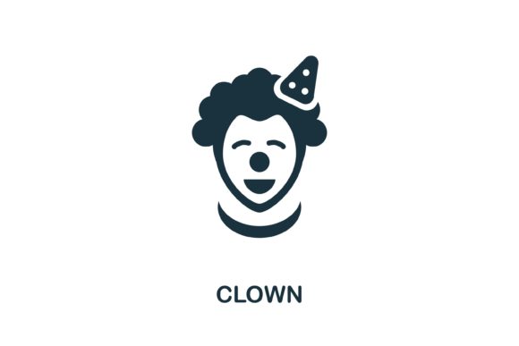 Clown Icon: Versatile Vector Graphics for Design