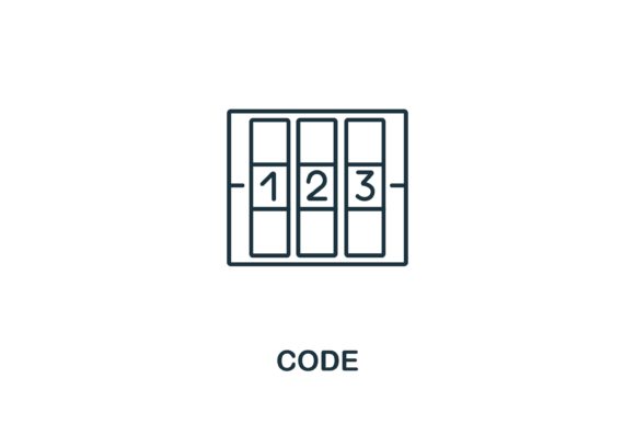 Code Icon from Authentication Collection: Design Guide