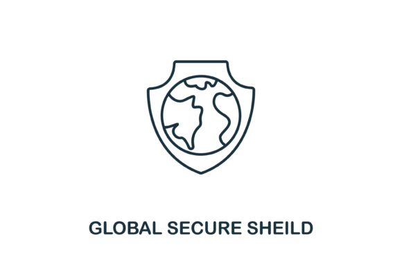 Global Secure Shield: A Modern Icon for Design and Branding