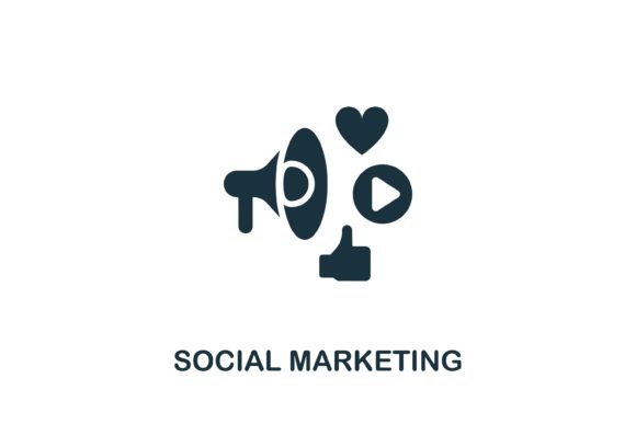 Social Marketing Icon: Simple Design for Modern Content Needs