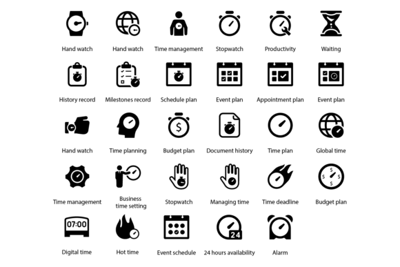 Time Icons: Versatile Assets for Every Project