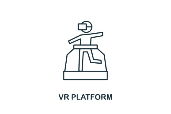 Vr Platform: Elevating Digital Design with Simple Line Iconography